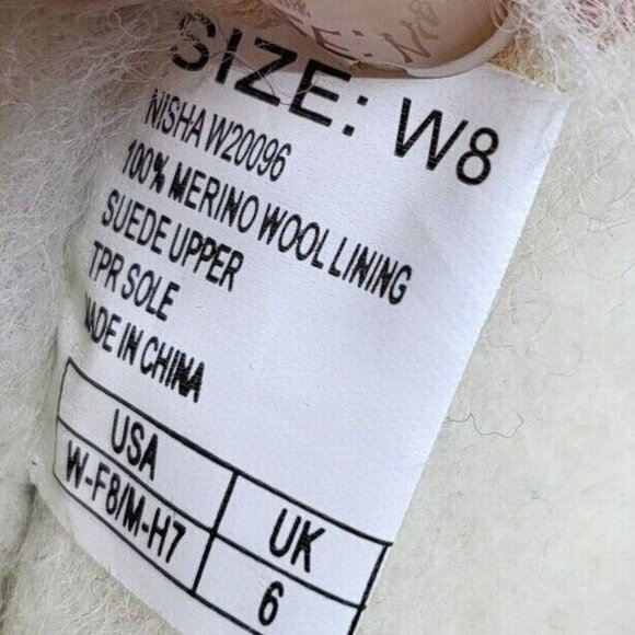 EMU Australia Nisha Button Brown Suede Merino Wool Mid Calf Winter Boots Size 8 - Picture 5 of 11